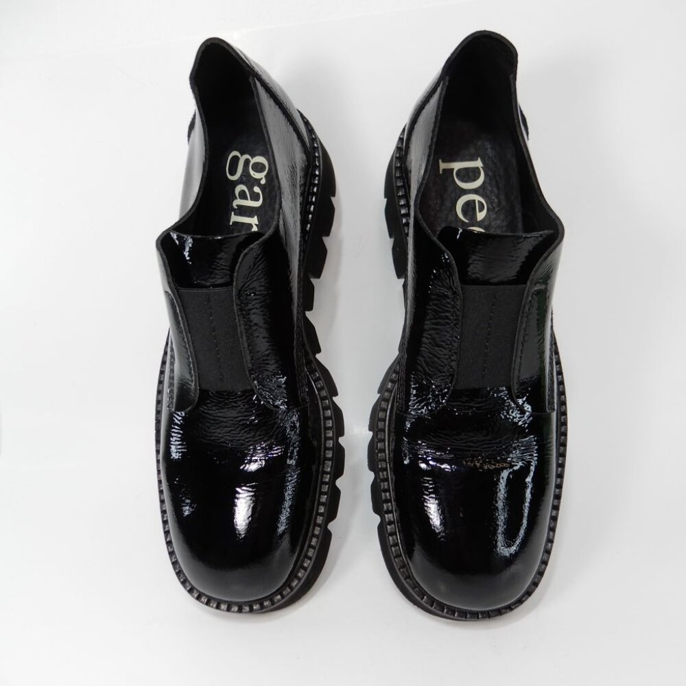 PEDRO GARCIA Silvia Platform Loafers Size 41 11 Black Patent Leather NEW - Picture 11 of 15